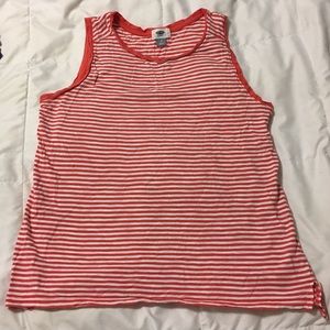 Orange and White Striped Tank